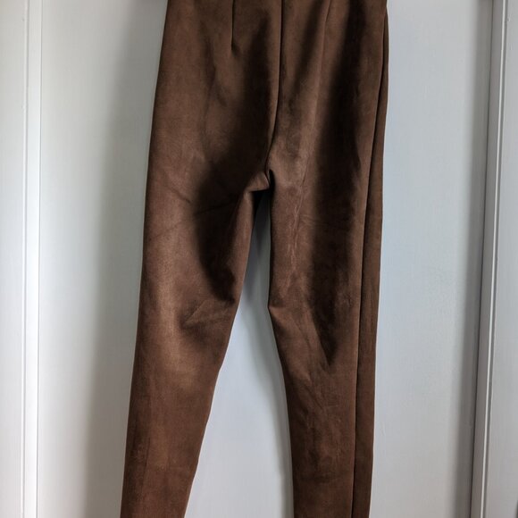 Loft Brown Suede Leggings - Size S - Picture 3 of 3